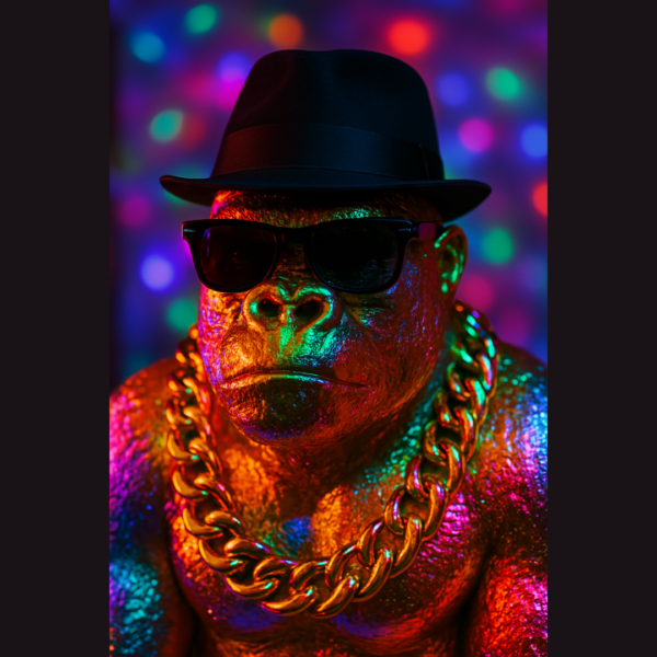Bongo Gold – Statue Gorille Doré XXL par Augustin Oro – Image 10