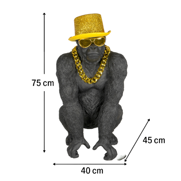 Bongo Gold – Statue Gorille Doré XXL par Augustin Oro – Image 12